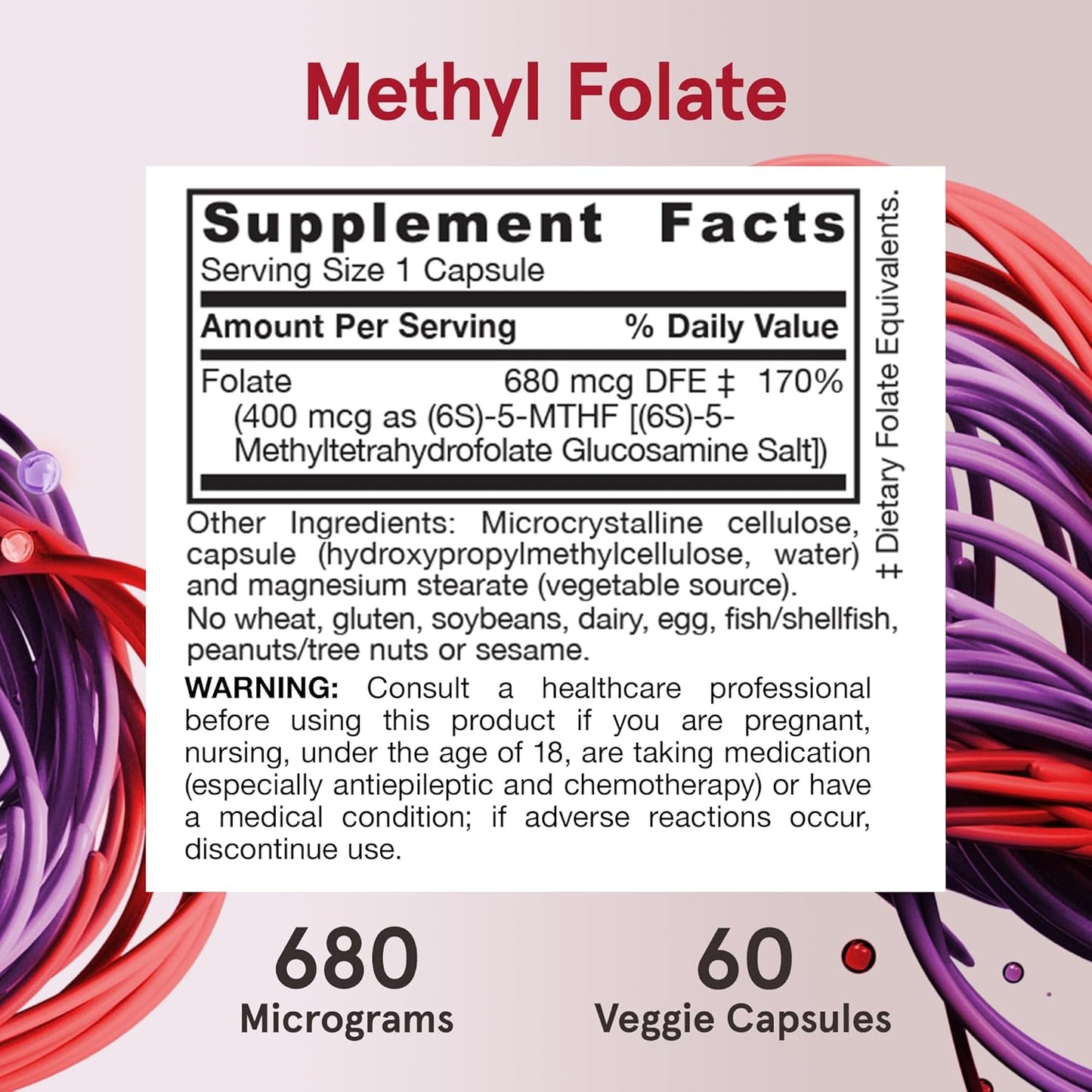 Metil Folato 400 mcg - Jarrow Formulas - 60 Cápsulas