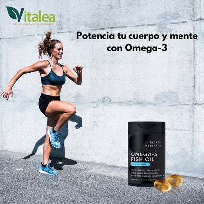 Sports Research - Omega-3 Fish Oil - 90 cápsulas blandas