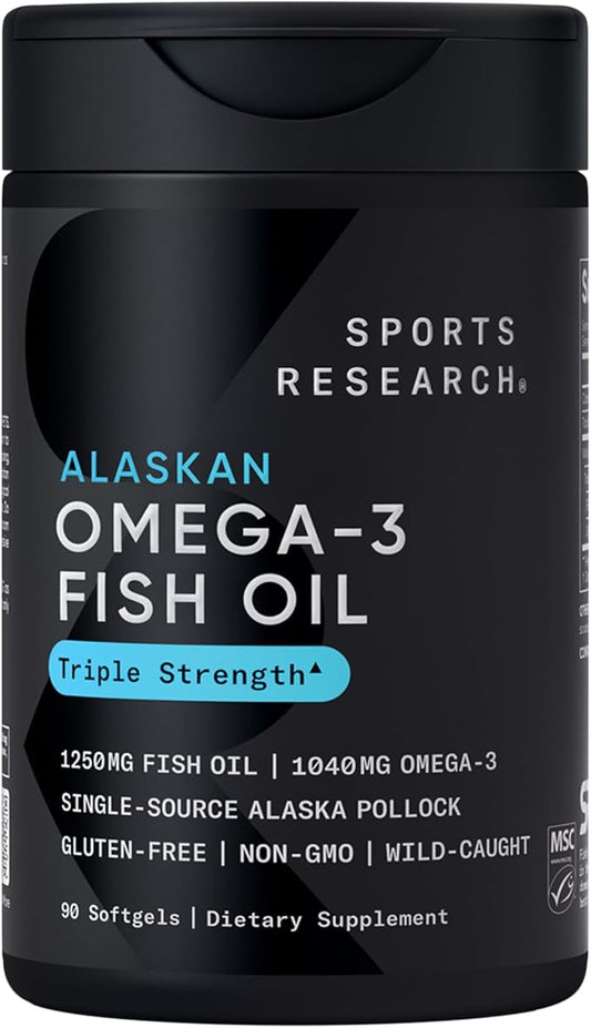 Sports Research - Omega-3 Fish Oil - 90 cápsulas blandas