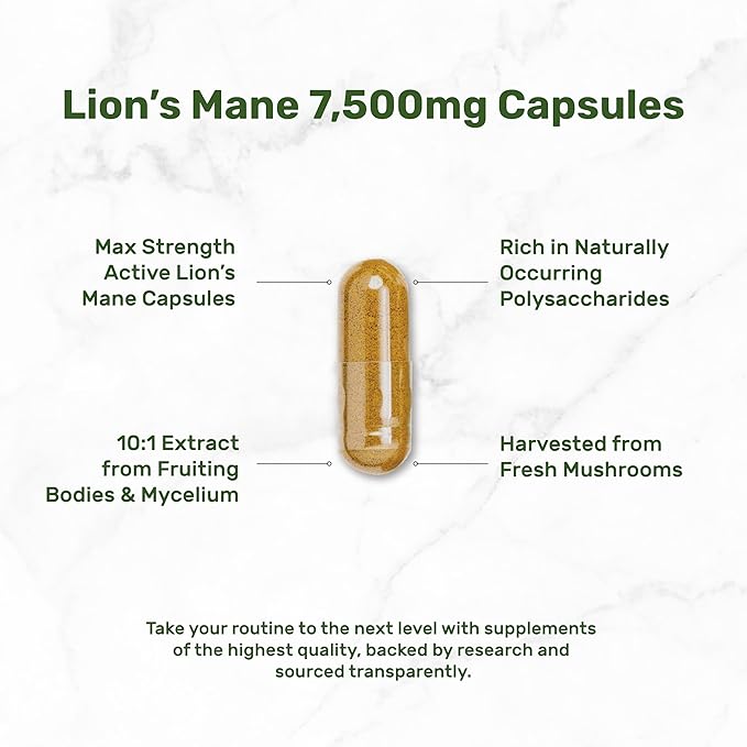 Lion’s Mane Mushroom – Deal Supplement (240 cápsulas)