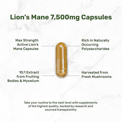 Lion’s Mane Mushroom – Deal Supplement (240 cápsulas)