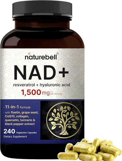 NAD+ Complex 1500 mg – NatureBell (240 cápsulas vegetarianas)