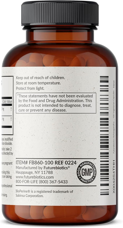 Futurebiotics - Ashwagandha - 100 cápsulas vegetarianas