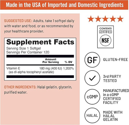 NatureWise - Vitamina E - 120 softgels