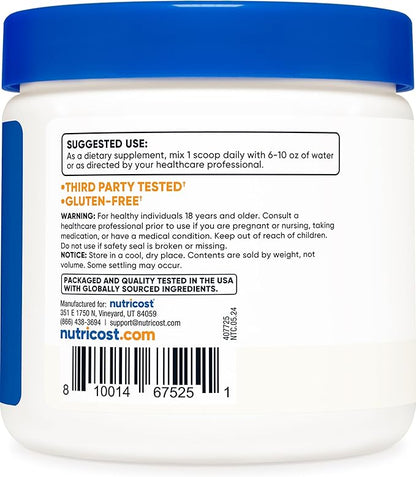 Nutricost - L-glutamina en polvo - 8.8 onzas