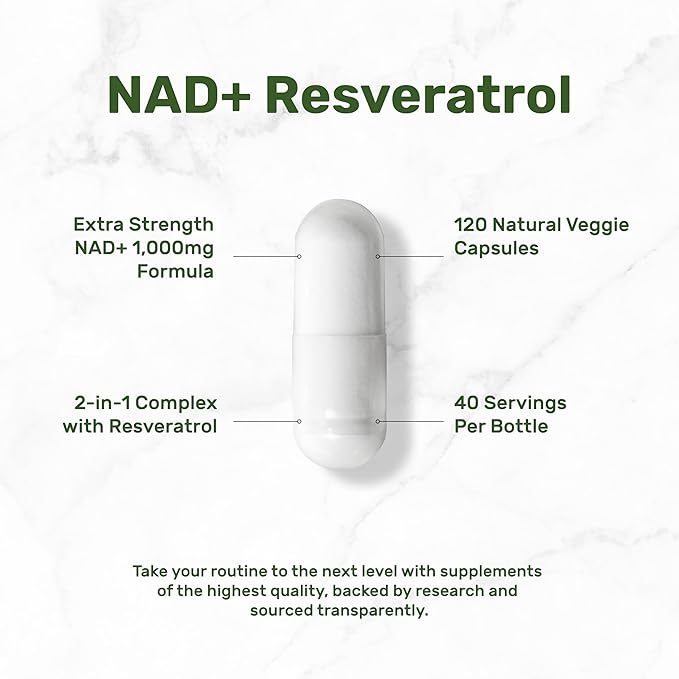 NAD+  Resveratrol – Deal Supplement (120 cápsulas)
