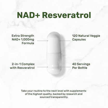 NAD+  Resveratrol – Deal Supplement (120 cápsulas)