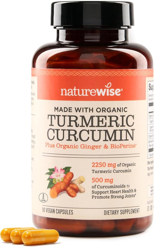 NatureWise - Cúrcuma orgánica - 90 cápsulas