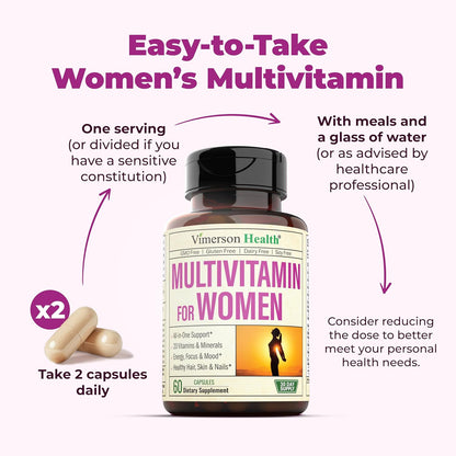 Vimerson Health - Multivitamínico para mujeres - 60 cápsulas