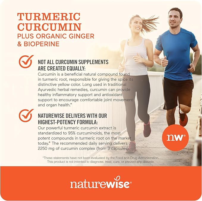 NatureWise - Cúrcuma orgánica - 90 cápsulas
