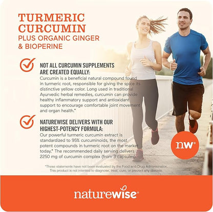 NatureWise - Cúrcuma orgánica - 90 cápsulas