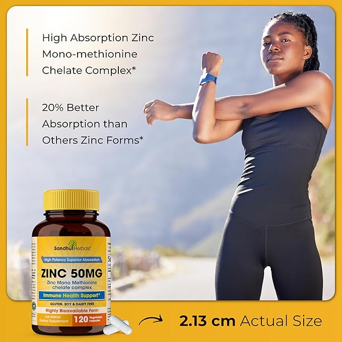 Sandhu Herbals - Zinc 50 mg - 120 Cápsulas