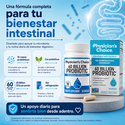 Physician’s Choice 60 Billion Probiotic — 30 cápsulas