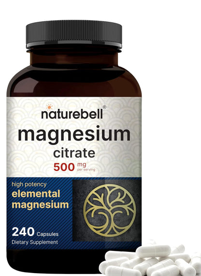 Citrato de Magnesio NatureBell 500 mg – 240 cápsulas