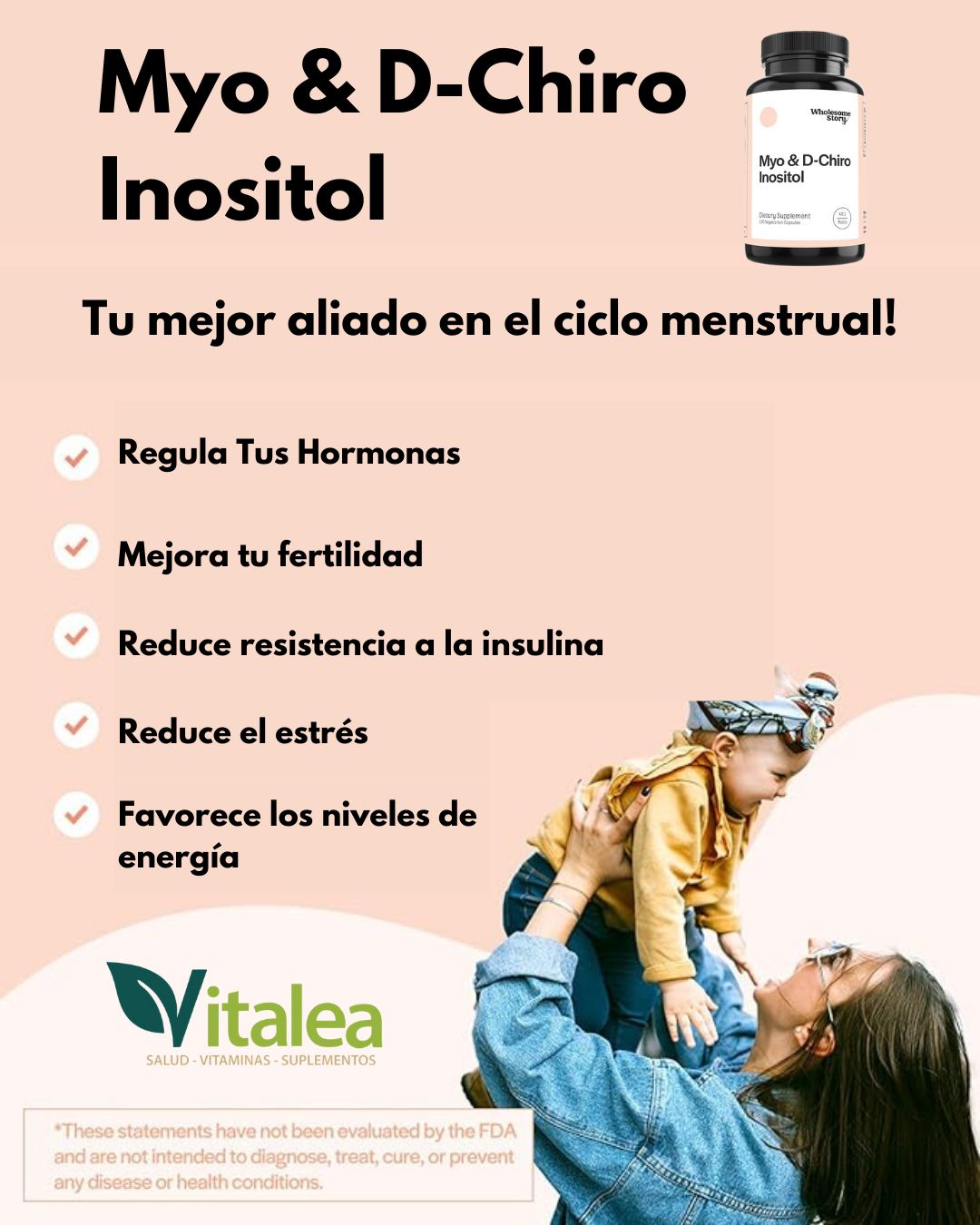 Wholesome Story - Myo-inositol y D-Chiro inositol - 120 cápsulas